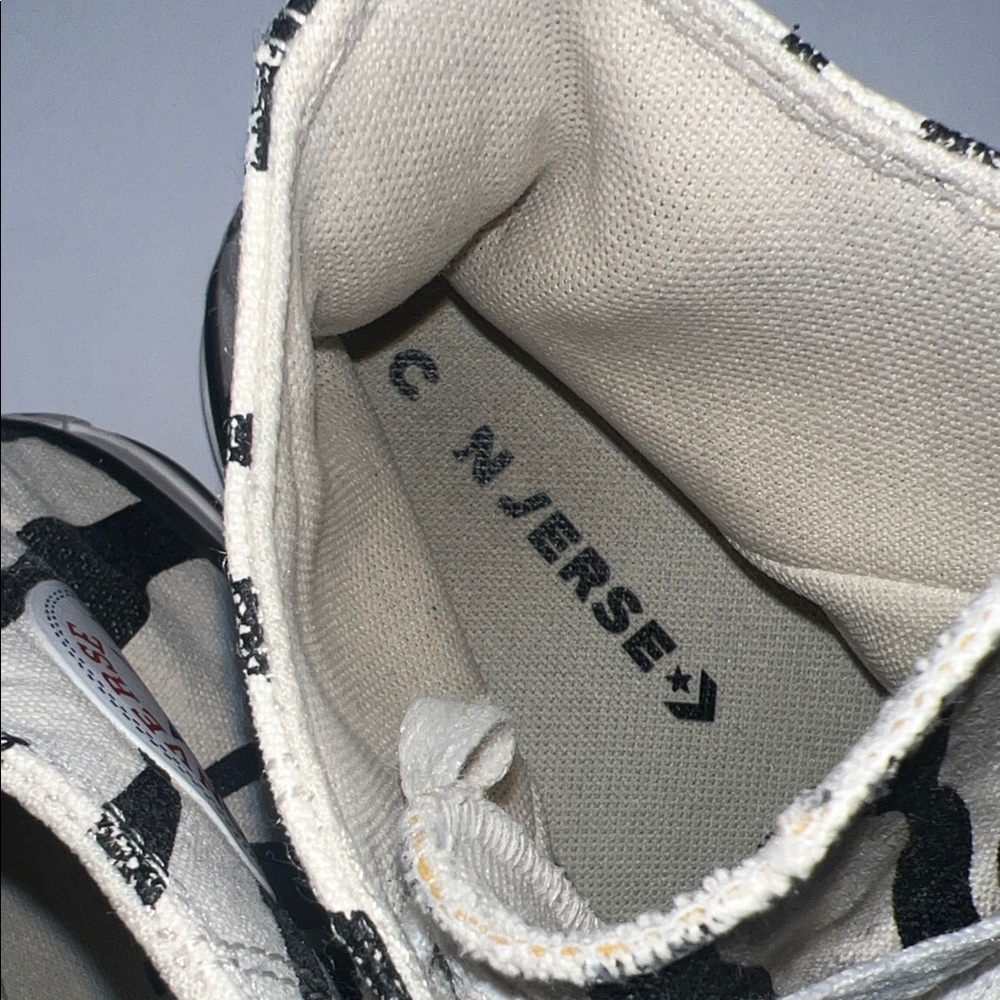 Converse Black and White Zebra Kids Sneakers - Picture 2 of 9